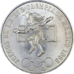 1968 Mexico Silver 25 Pesos (Olympic Games) - Uncirculated