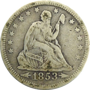 1853 Seated Liberty Quarter - VF - Arrows & Rays