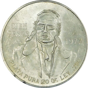 1977 Mexico Silver 100 Pesos - Uncirculated