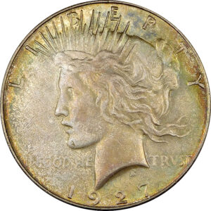 1927-S Peace Silver Dollar - AU 58