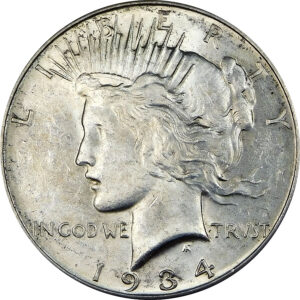1934-D Peace Silver Dollar - MS 61