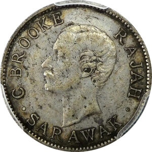 1900-H Sarawak Silver 10 Cents - PCGS XF 40