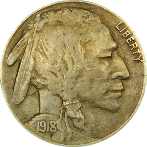 1918-S Buffalo Nickel - XF - Planchet Lamination