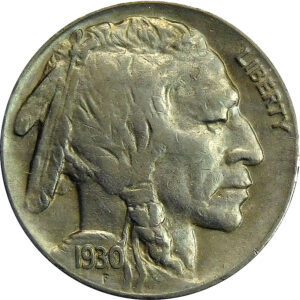 1930-S Buffalo Nickel - AU 58