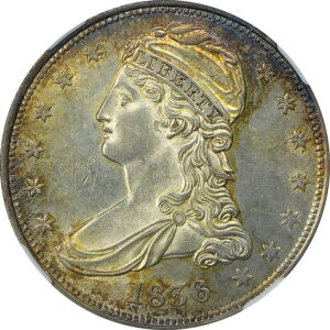1836 Reeded Capped Bust Half Dollar (GR-1) - NGC MS 63