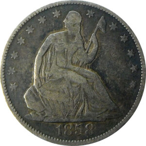 1858 Seated Liberty Half Dollar - VG
