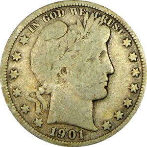 1901-S Barber Half Dollar - VG 10