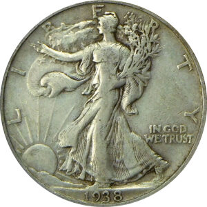 1938-D Walking Liberty Half Dollar - ANACS EF 40