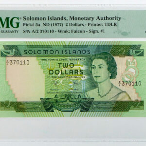 ND(1977) Solomon Islands 2 Dollars - Pick# 5a - PMG 65 Gem Uncirculated EPQ