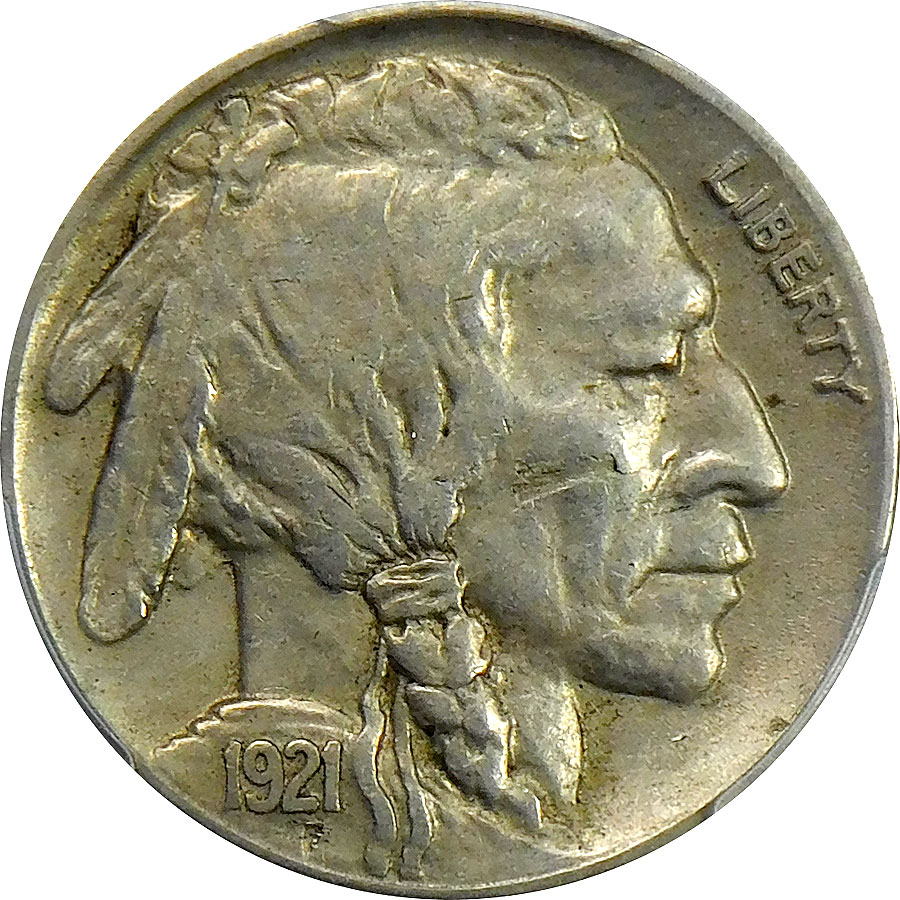 1921-S Buffalo Nickel - PCGS AU 50