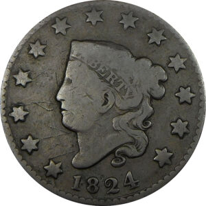 1824 Coronet Head Large Cent - Good