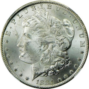 1884-CC Morgan Silver Dollar - NGC MS 63