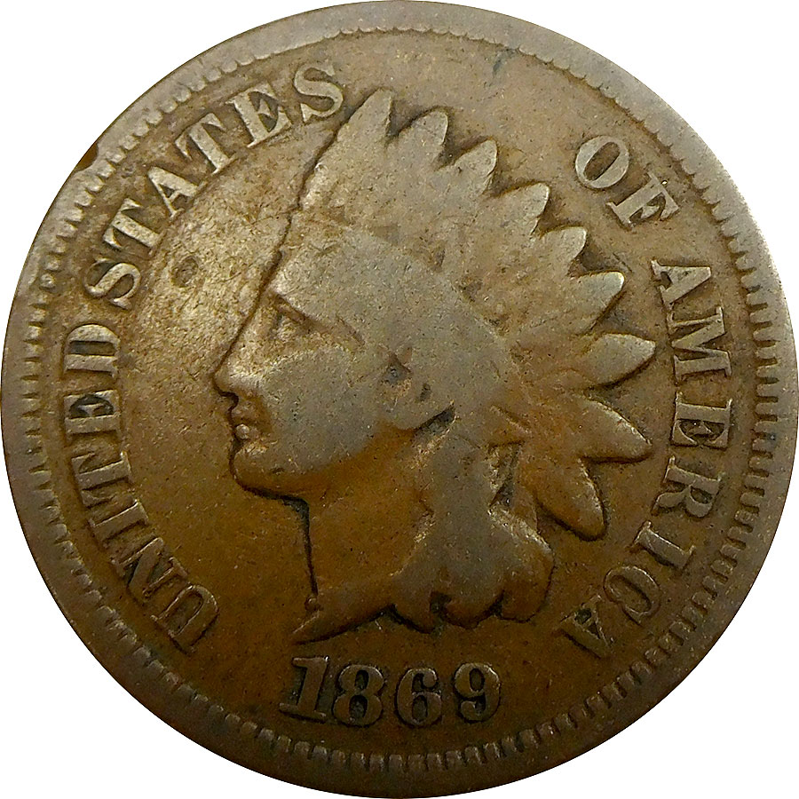 1869 Indian Head Cent - Good #1