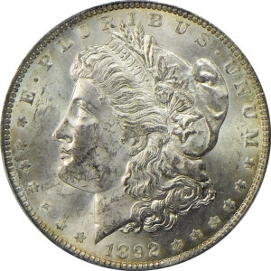 1892 Morgan Silver Dollar - PCGS MS 63