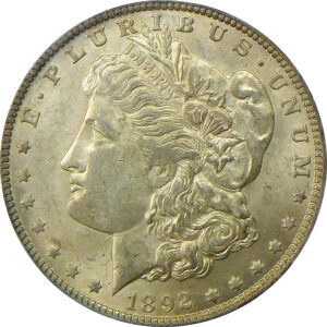 1892-O Morgan Silver Dollar - PCGS AU 58