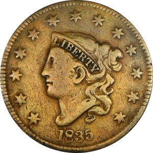 1835 Coronet Head Large Cent - Fine