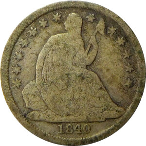 1840-O No Drapery Seated Liberty Dime - Good