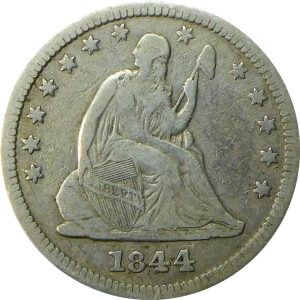 1844 Seated Liberty Quarter - VF