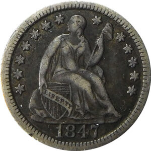 1847 Seated Liberty Half Dime - XF