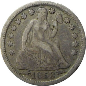 1853 Arrows Seated Liberty Dime - XF 40