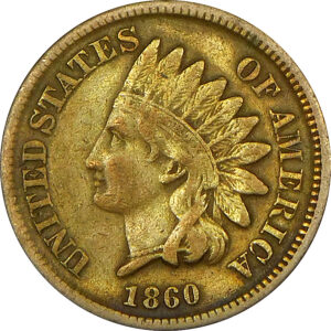 1860 Indian Head Cent - VF - Rounded Bust