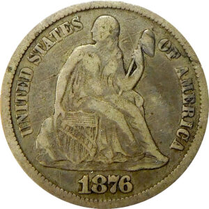 1876-CC Seated Liberty Dime - VF