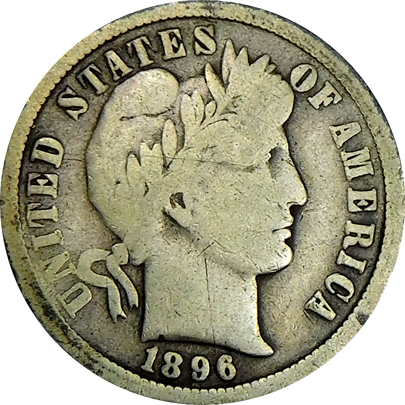 1896-O Barber Dime - VG