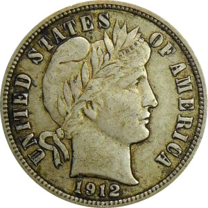 1912-D Barber Dime - AU #1