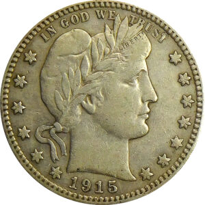 1915-D Barber Quarter - XF 45
