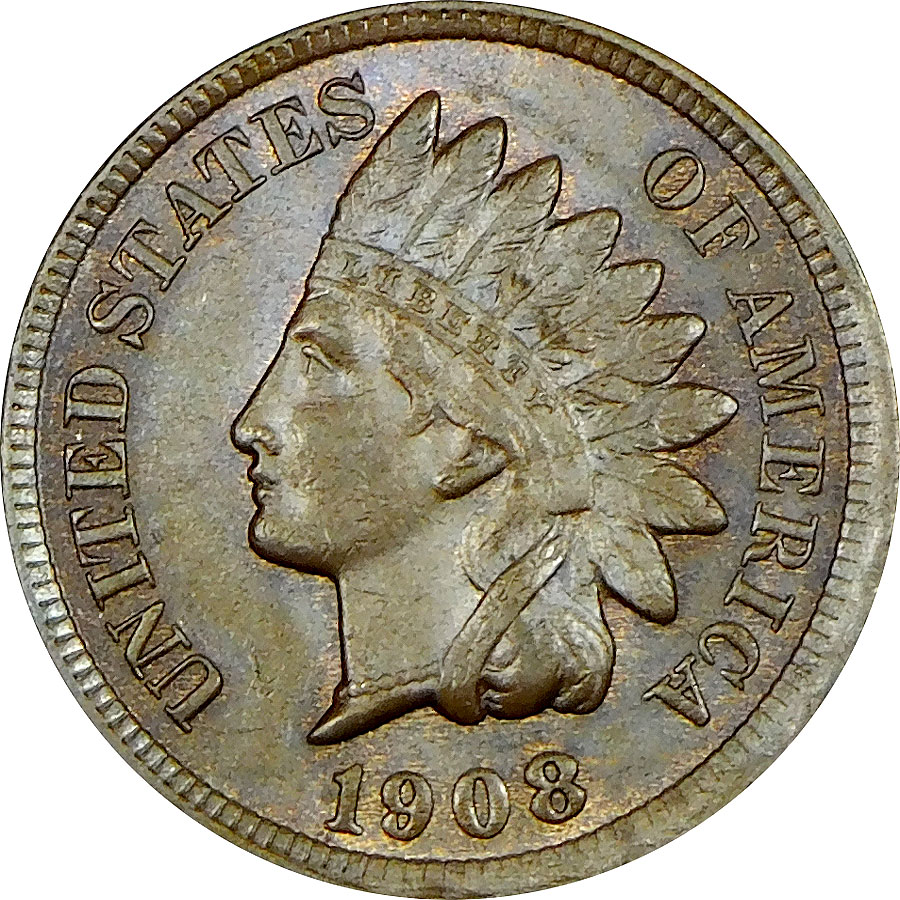 1908 Indian Head Cent - MS 63 BN