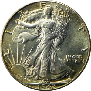 1942 Walking Liberty Half Dollar - MS 64